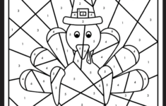 Free Printable Thanksgiving Colornumber Worksheet - Pjs And Paint | Free Printable Color By Number Thanksgiving Worksheets