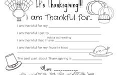 Thankful Thanksgiving Worksheet