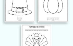 Free Printable Thanksgiving Tracing Worksheets - The Artisan Life | Free Thanksgiving Tracing Worksheets
