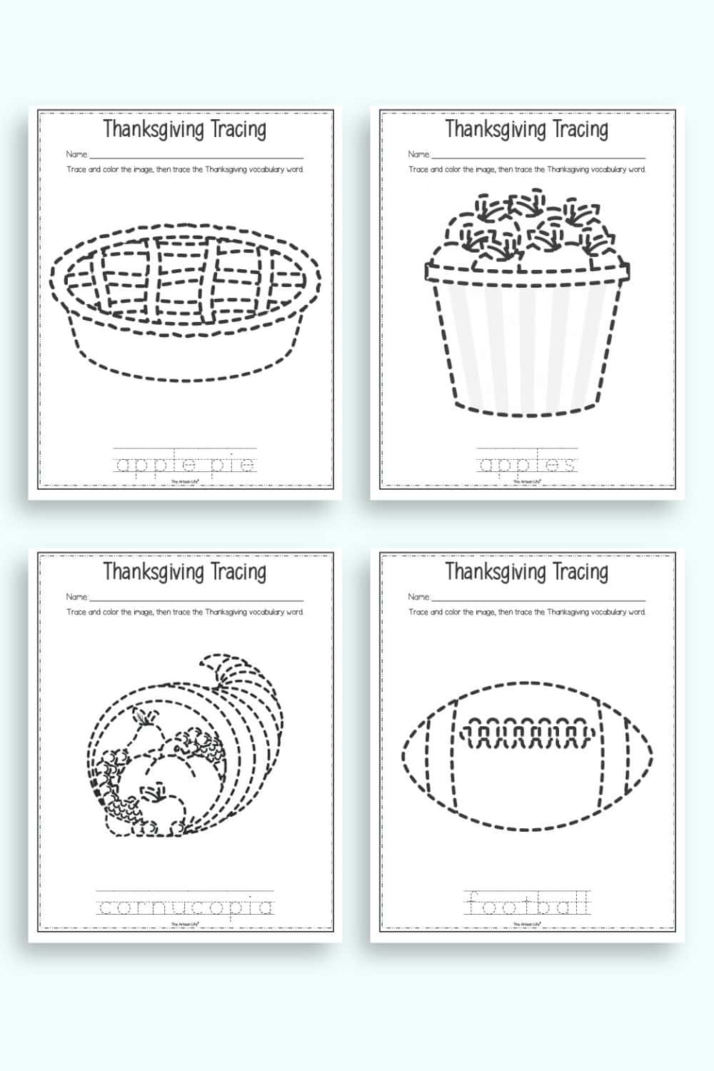 free printable thanksgiving tracing worksheets the artisan life tracing thanksgiving worksheets Free Printable Thanksgiving Tracing Worksheets - The Artisan Life | Tracing Thanksgiving Worksheets