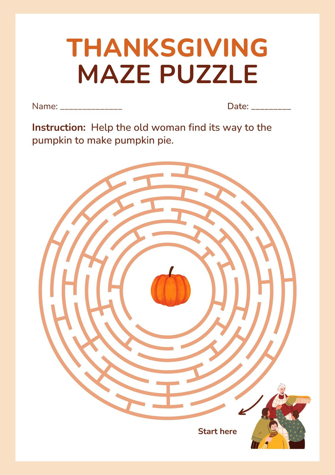 Free Printable Thanksgiving Worksheet Templates | Canva | Printable Thanksgiving Worksheets