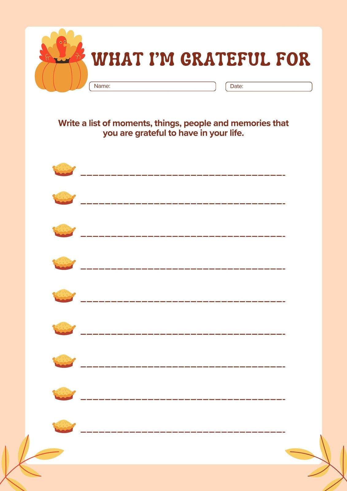 Free Printable Thanksgiving Worksheet Templates | Canva | Thanksgiving Fill In The Blank Worksheets