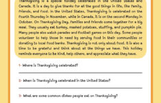 Thanksgiving Sentences Worksheet
