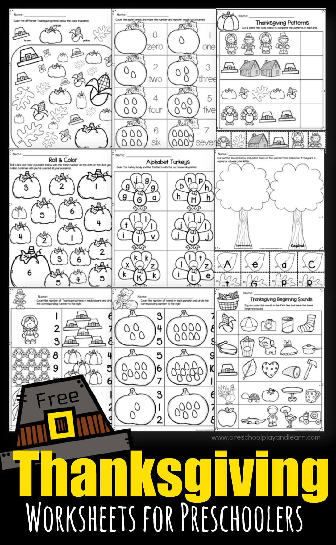 Free Printable Thanksgiving Worksheets For Preschoolers | Super Teacher Worksheets Thanksgiving
