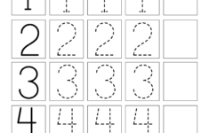 Free Printable Traceable Numbers Worksheet | Number Printable Worksheets For Kindergarten