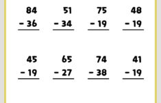 Free Subtraction Worksheet Templates To Edit And Print | Canva | 2Nd Grade Math Subtraction Printable Worksheets