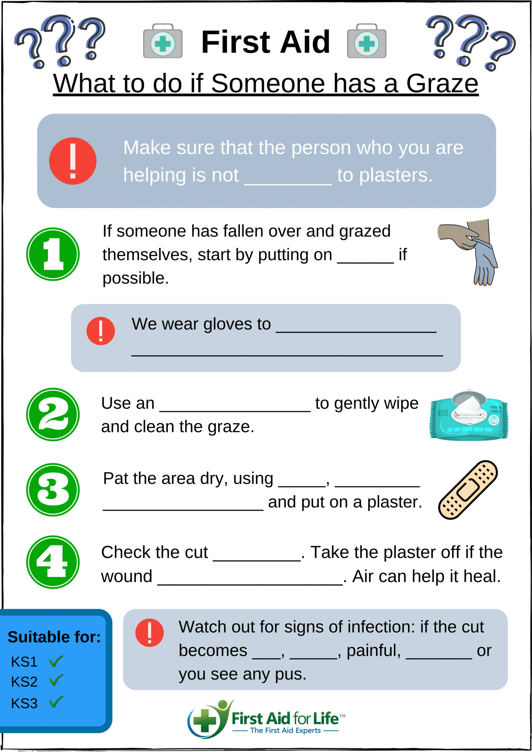 Free Teaching Resources To Teach First Aid In School - First Aid | Printable First Aid Worksheets For Kids