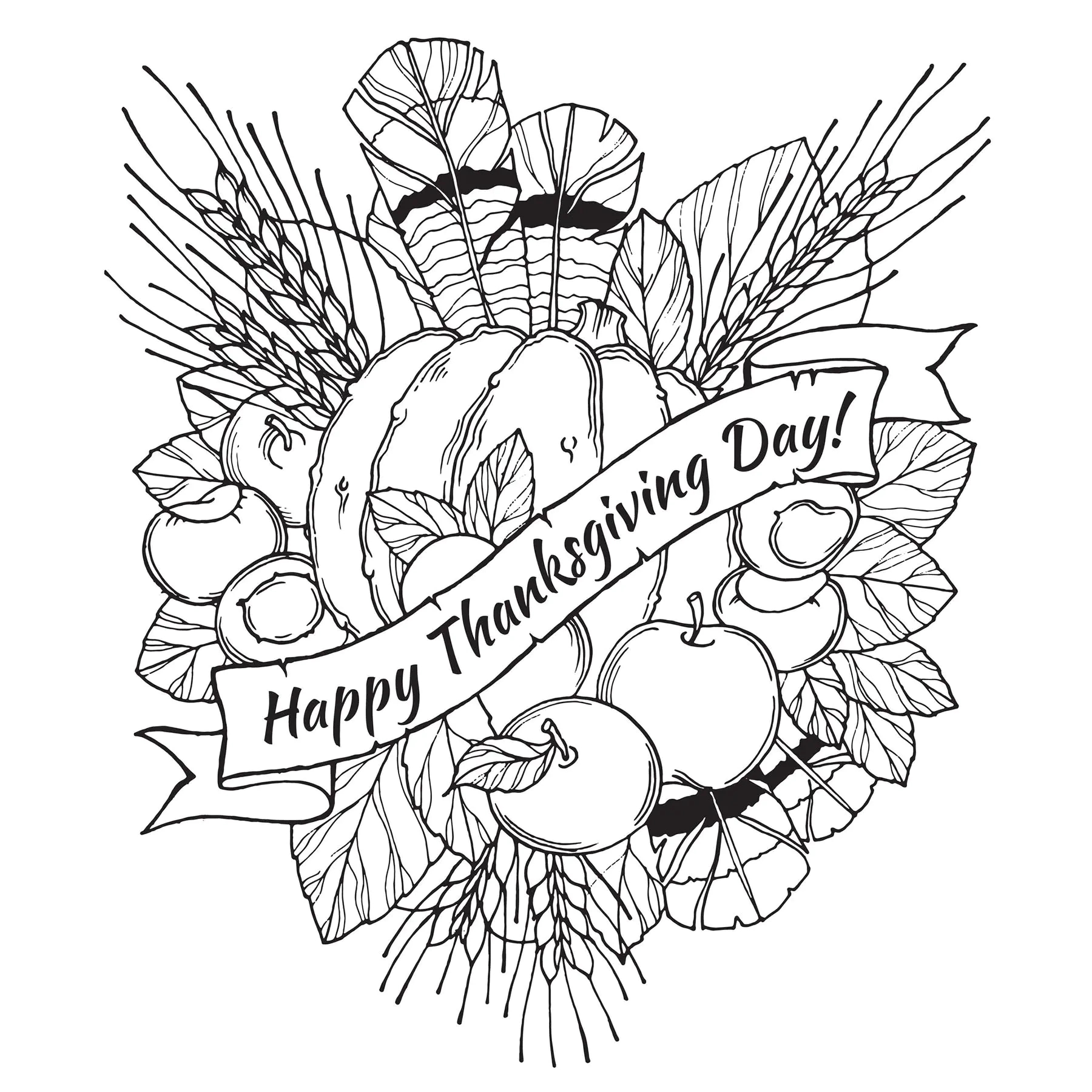 Free Thanksgiving Coloring Page To Download - Thanksgiving | Thanksgiving Coloring Worksheet