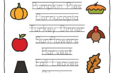 Thanksgiving Spelling Worksheets