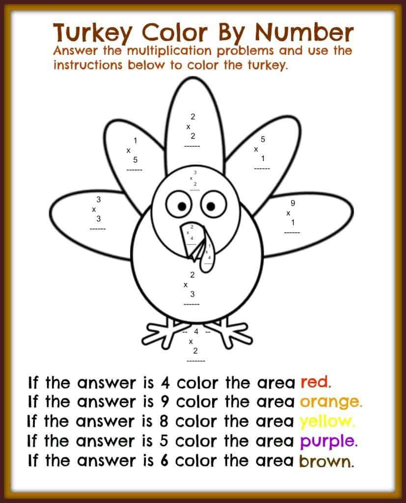 Free Thanksgiving Printable Math Worksheets - Midwest Modern Momma | Free Thanksgiving Algebra Worksheets
