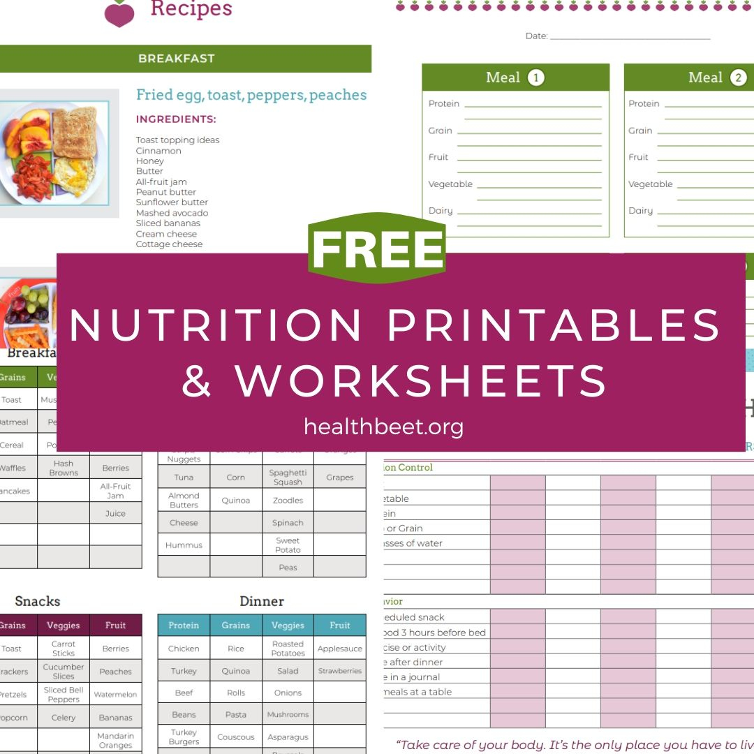 Free Worksheets And Printables - Health Beet | Free Printable Nutrition Worksheets For Adults