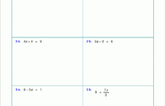 Free Worksheets For Linear Equations (Grades 6-9, Pre-Algebra | Solving Equations Printable Worksheets