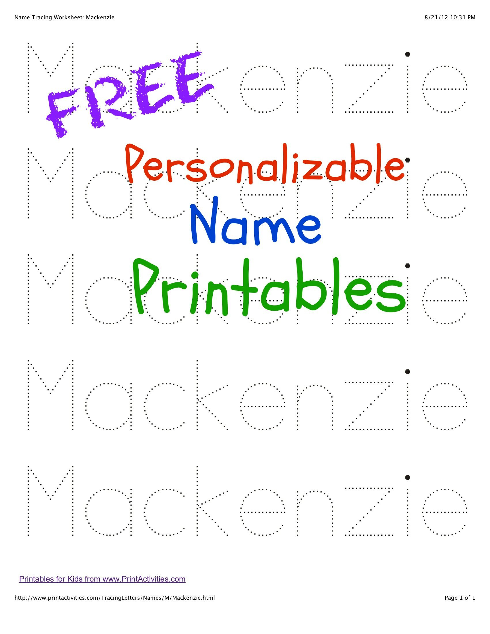 Free+Printable+Name+Tracing+Worksheets | Preschool Names, Name | Free Printable Name Worksheets For Kindergarten