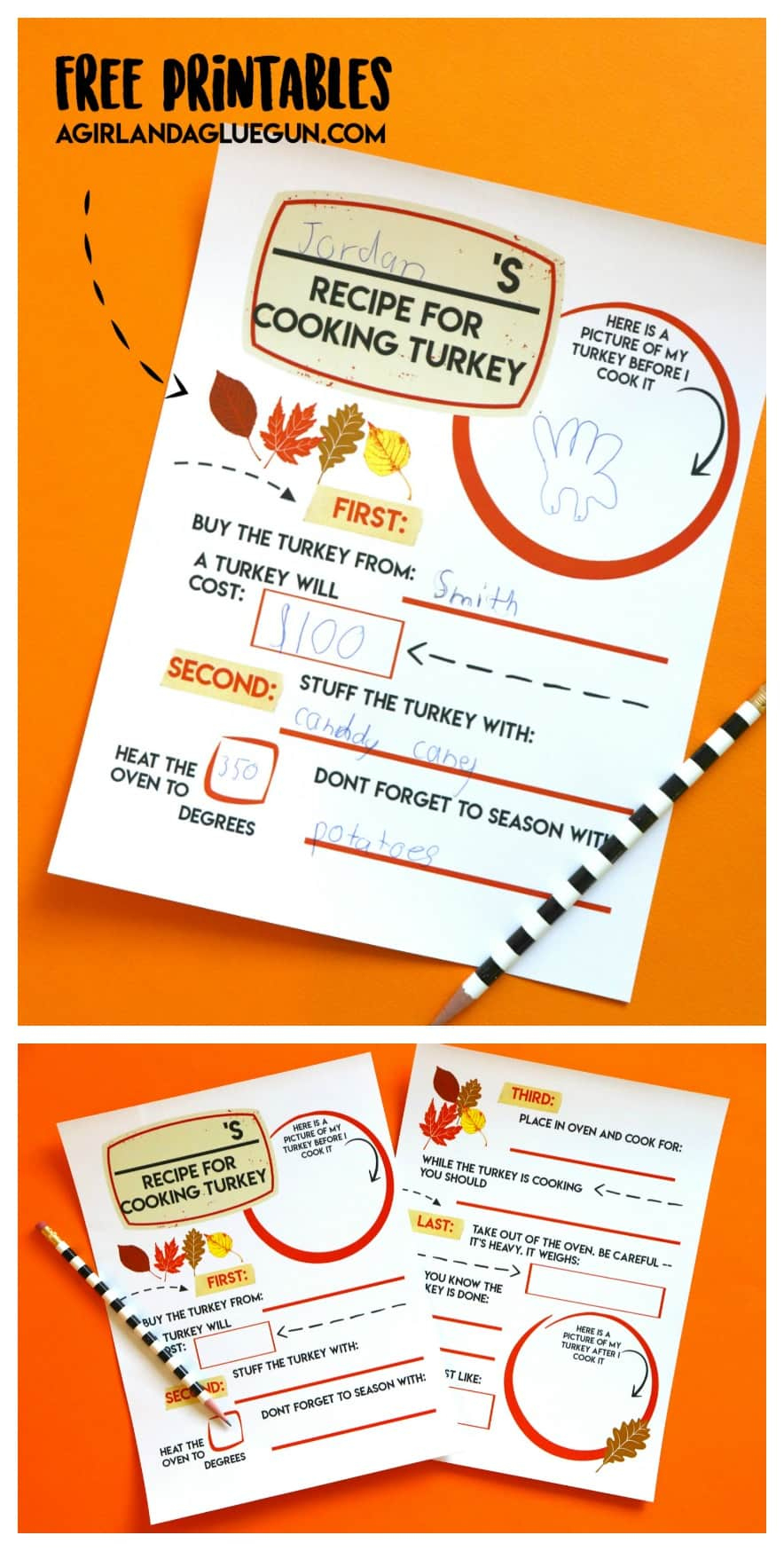 Funny How To Cook A Turkey Printable! - A Girl And A Glue Gun | How To Cook A Thanksgiving Turkey Worksheet