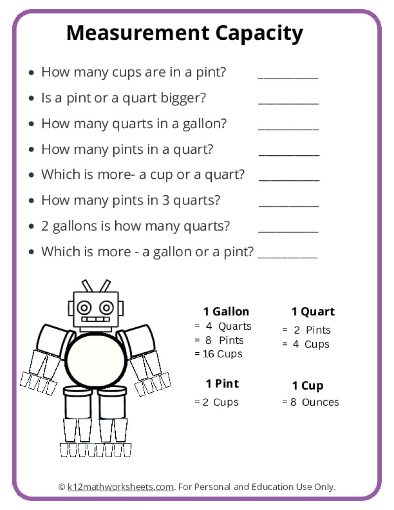 Gallon Man - Printable Chart And Activities | Gallon Man Printable Worksheet