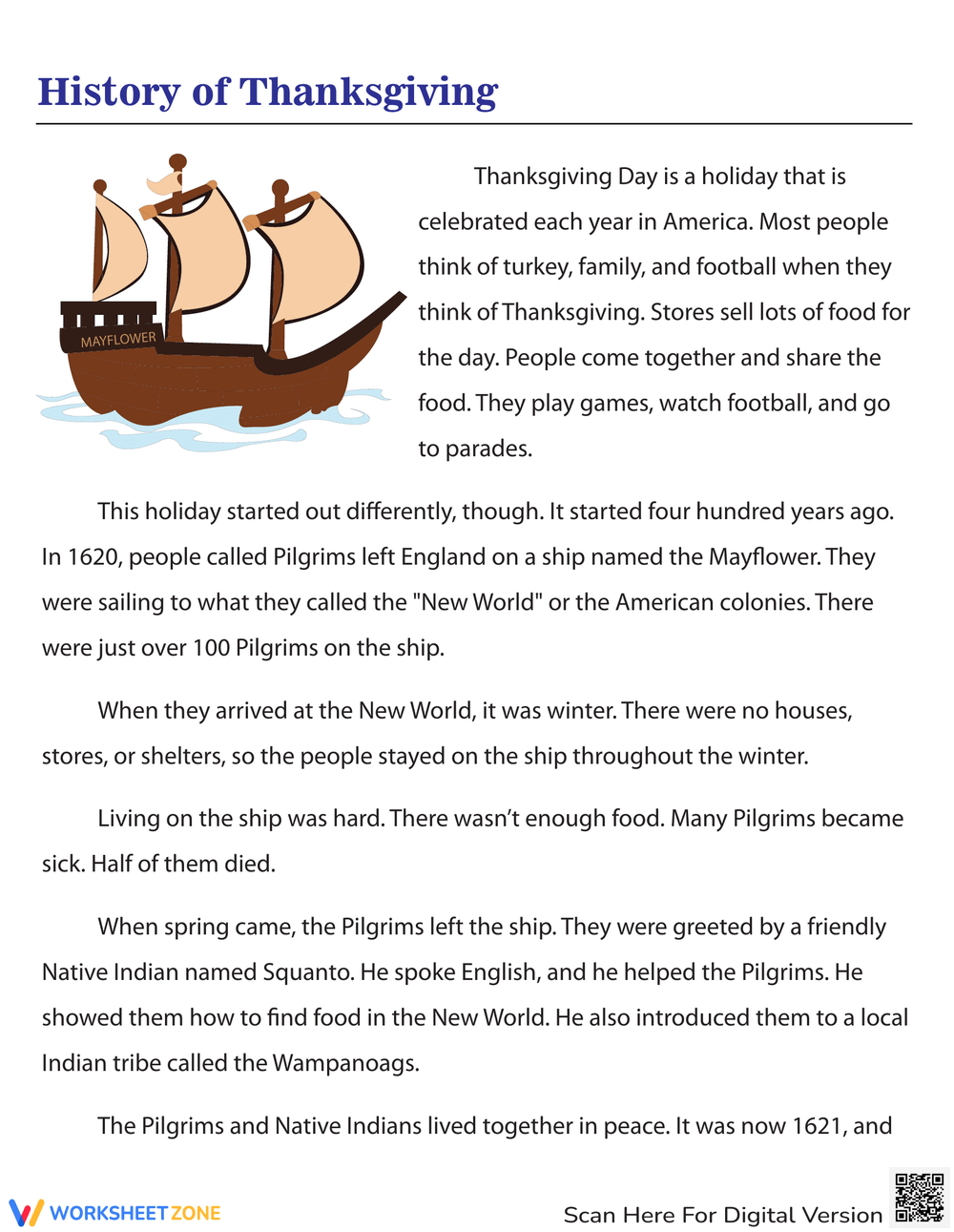 grade 5 thanksgiving worksheets printable history of thanksgiving reading comprehension worksheets Grade 5 Thanksgiving Worksheets & Printable | History Of Thanksgiving Reading Comprehension Worksheets
