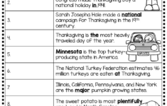 Thanksgiving Worksheets For 5th Graders
