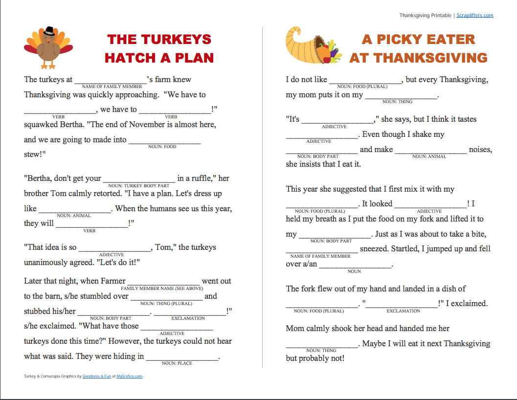 Grammar Practice With Thanksgiving Printables — Shurley English Blog | Thanksgiving Language Arts Worksheets