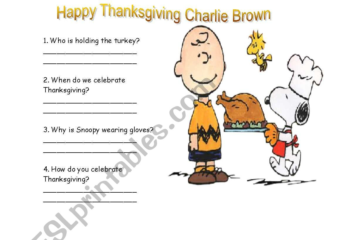 happy thanksgiving charlie brown esl worksheethschneider charlie brown thanksgiving worksheet Happy Thanksgiving Charlie Brown - Esl Worksheethschneider | Charlie Brown Thanksgiving Worksheet