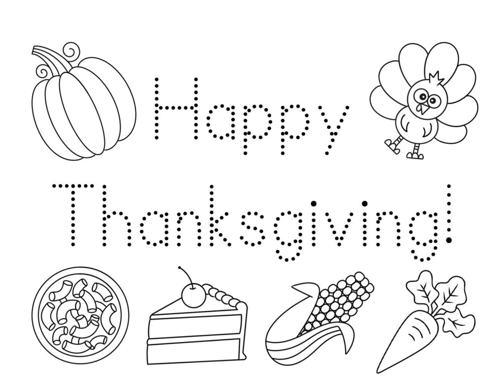 Happy Thanksgiving Worksheets For Preschoolers! ⋆ The Hollydog Blog | Happy Thanksgiving Worksheet