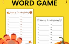 How Many Words Can You Make From Thanksgiving Worksheet How Many Words Can You Make From Thanksgiving Worksheet