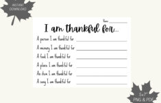 I Am Thankful For Worksheet Thanksgiving I Am Thankful For Worksheet Thanksgiving