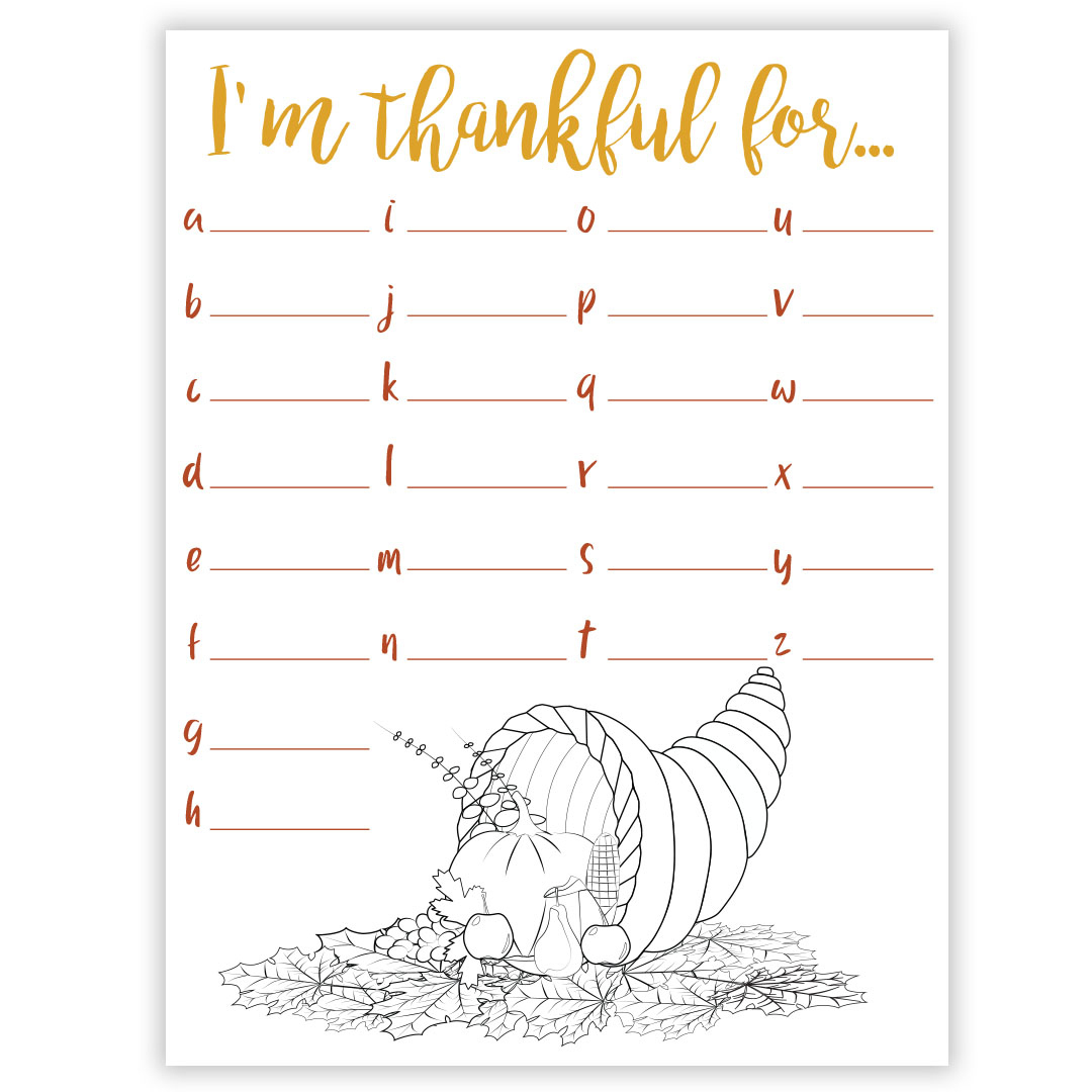 I&amp;#039;M Thankful For Gratitude Worksheet - Digital Download | Thanksgiving Thankful Worksheets