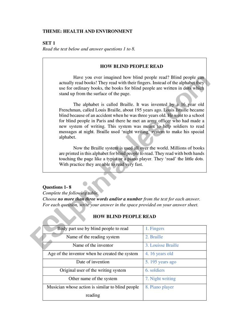 information transfer practice health and environment issues esl information transfer printable worksheets Information Transfer Practice: Health And Environment Issues - Esl | Information Transfer Printable Worksheets