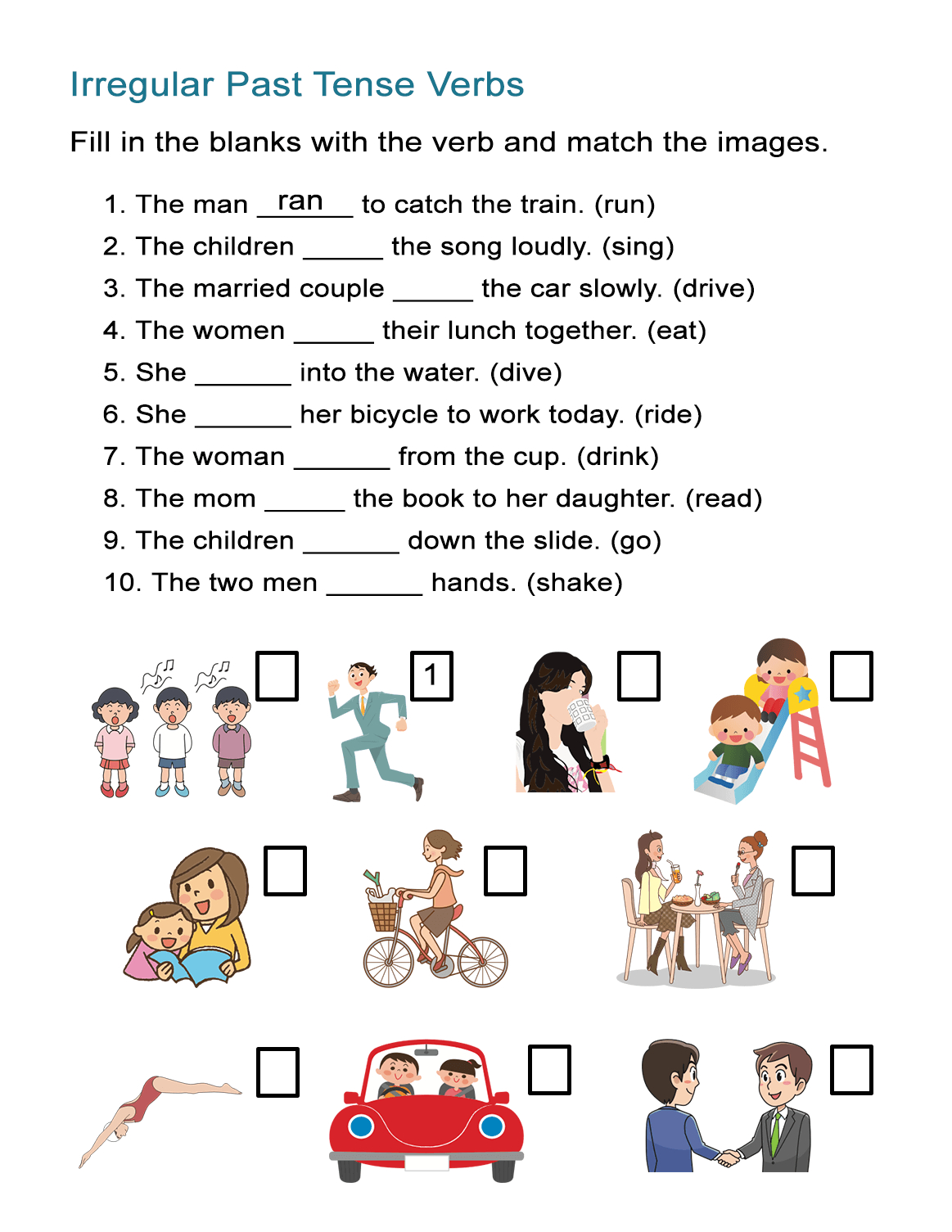 Irregular Past Tense Verbs Worksheet - All Esl | Free Printable Past Tense Verbs Worksheets