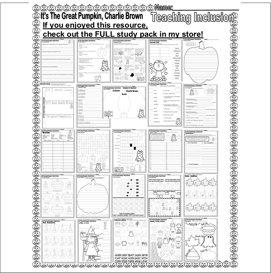 its the great pumpkin charlie brown halloween word search scene a charlie brown thanksgiving math worksheet answers It'S The Great Pumpkin Charlie Brown Halloween Word Search Scene | A Charlie Brown Thanksgiving Math Worksheet Answers