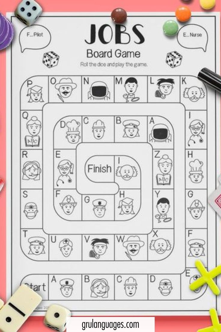 Jobs Esl Worksheets | Boards Games Esl | Esl Speaking Games For | Esl Printable Worksheets