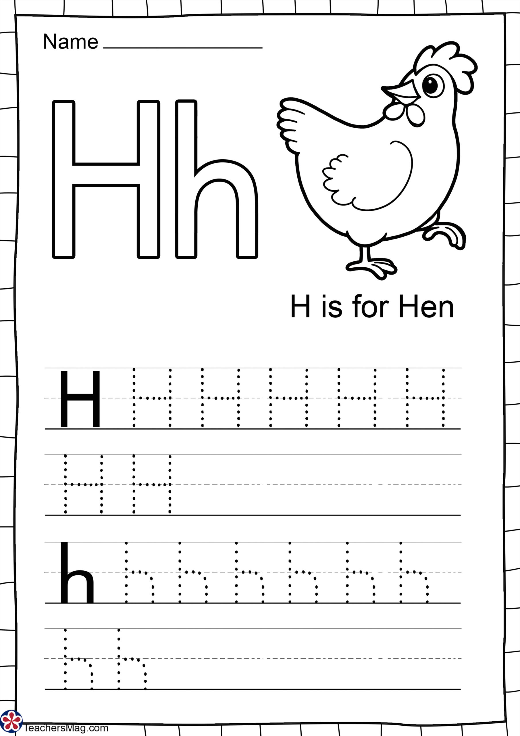 Letter H Free Worksheets. Teachersmag | Free Printable Letter H Worksheets