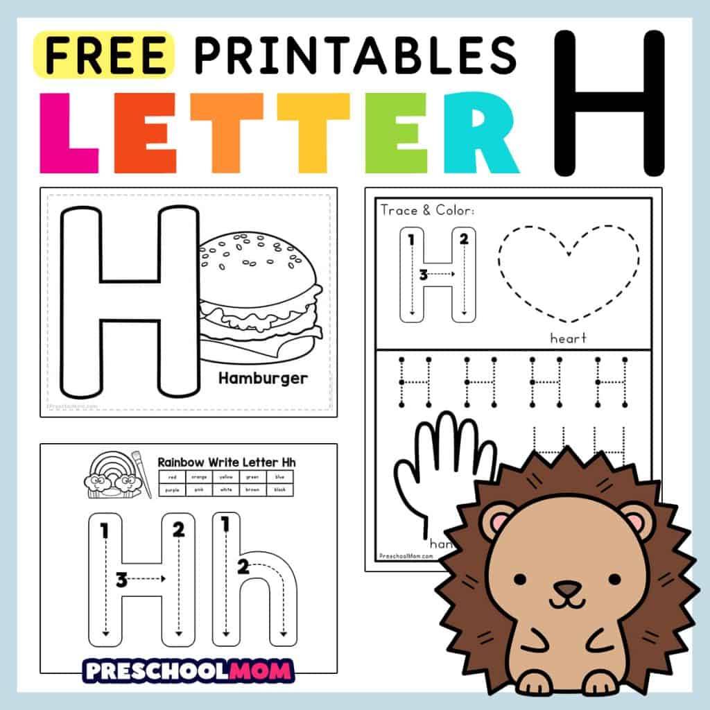 Letter H Preschool Printables - Preschool Mom | Free Printable Letter H Worksheets