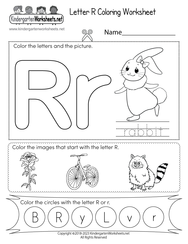 Letter R Coloring Worksheet - Free Printable, Digital, &amp;amp; Pdf | Free Printable Alphabet Worksheets For Kindergarten
