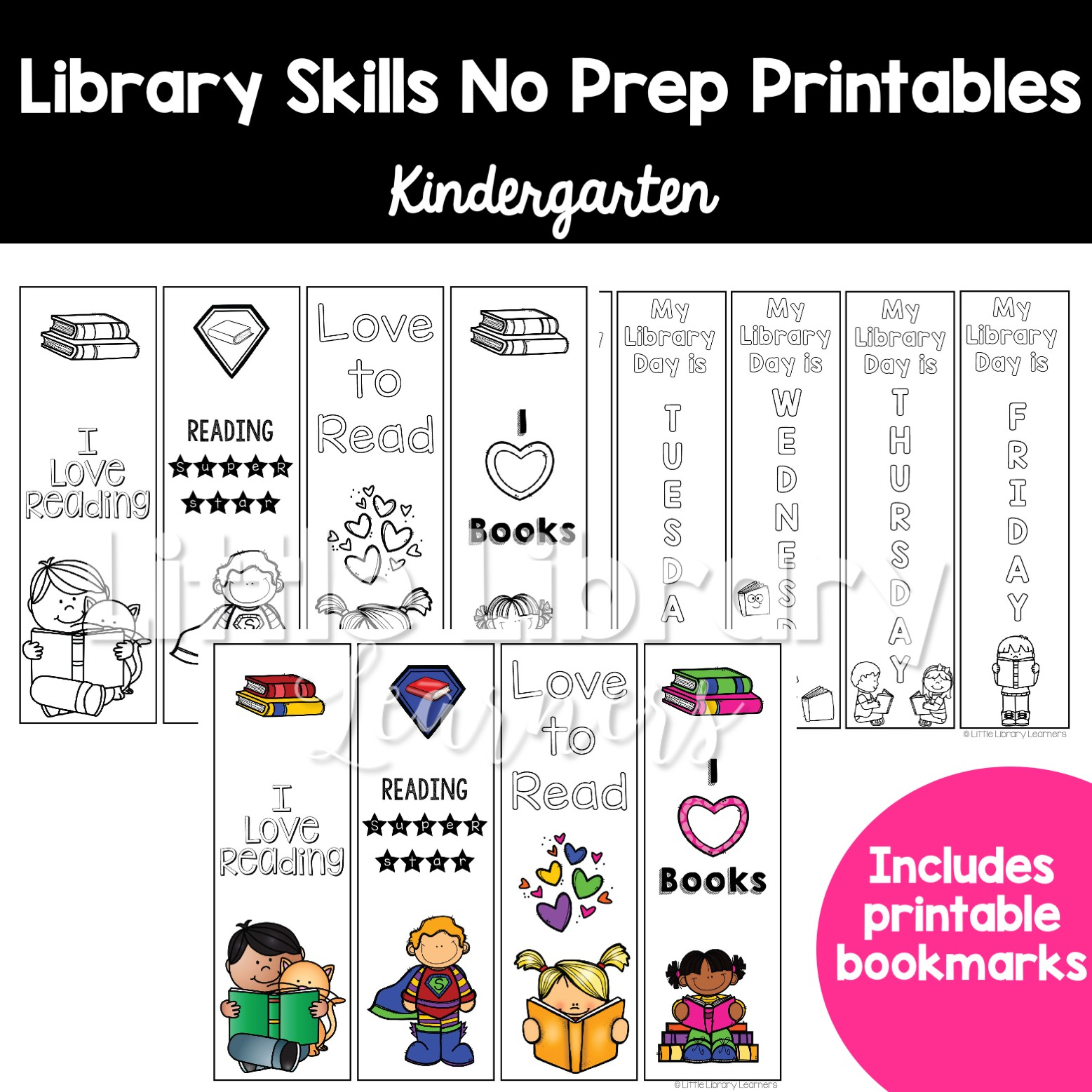 Library Skills No Prep Printables Kindergarten - Worksheets Library | Free Library Skills Printable Worksheets