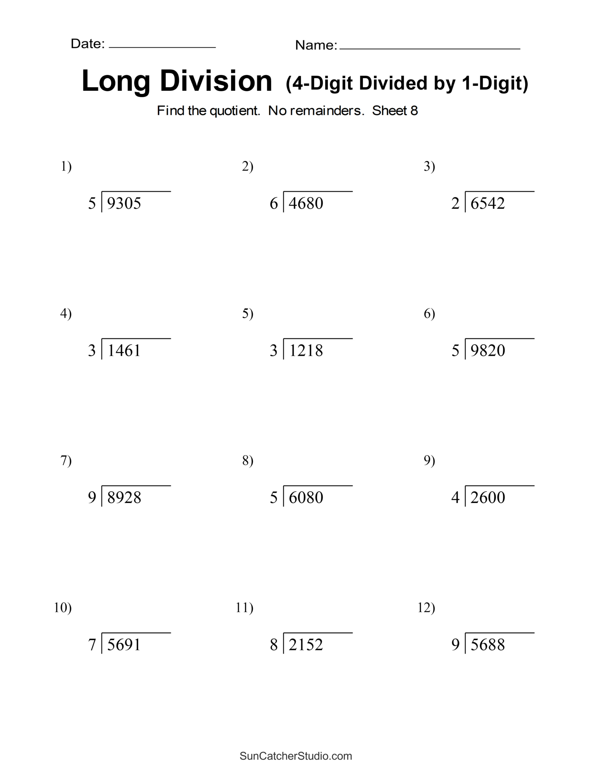 Long Division Worksheets &amp;amp; Problems (Free Printable Math Drills | Long Division Printable Worksheets For 5Th Graders