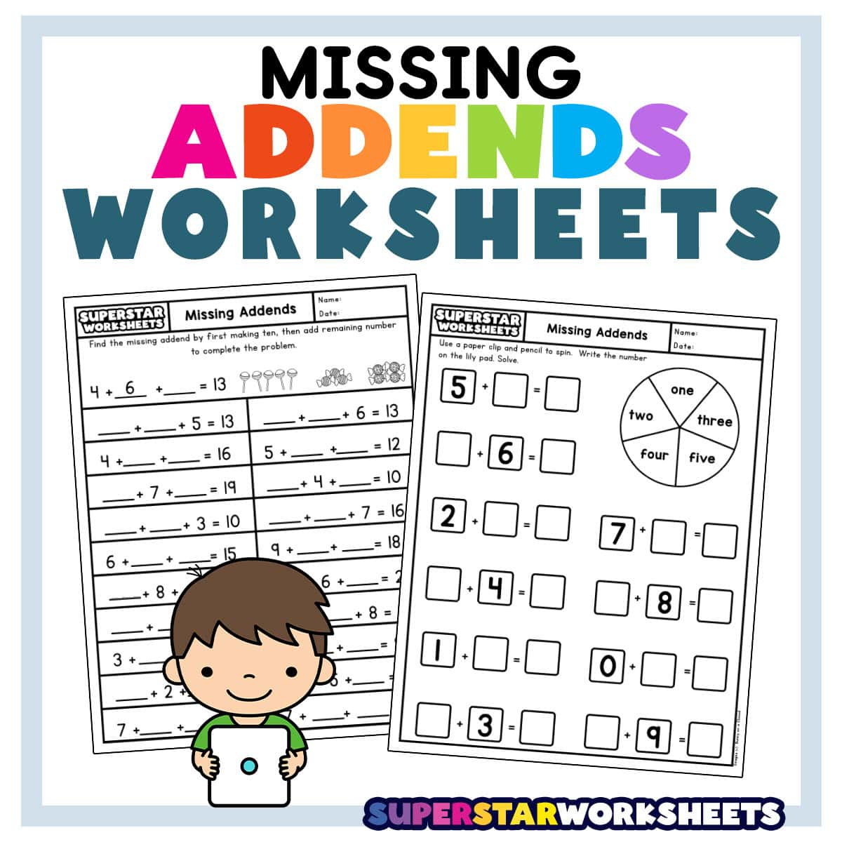 Missing Addend Worksheets - Superstar Worksheets | Free Printable Missing Addend Worksheets For First Grade