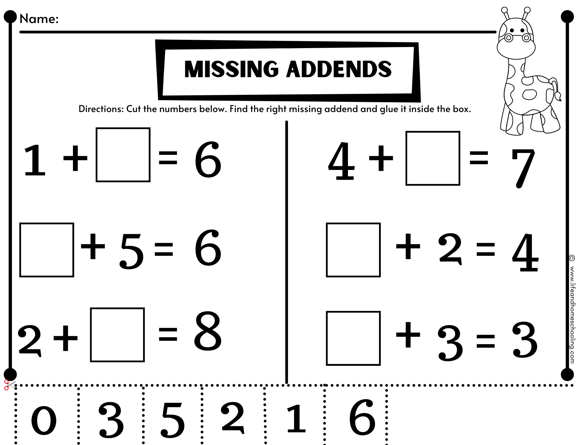 Missing Addends | Madeteachers | Free Printable Missing Addend Worksheets For First Grade
