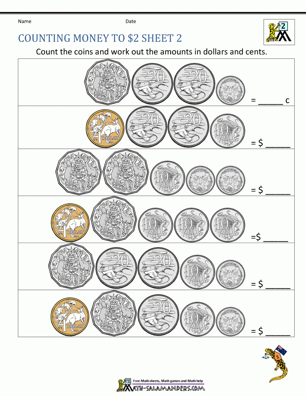 Money Worksheets Australia | Free Printable Money Worksheets Australia