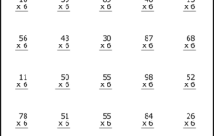 2 Digit Multiplication Worksheets Printable