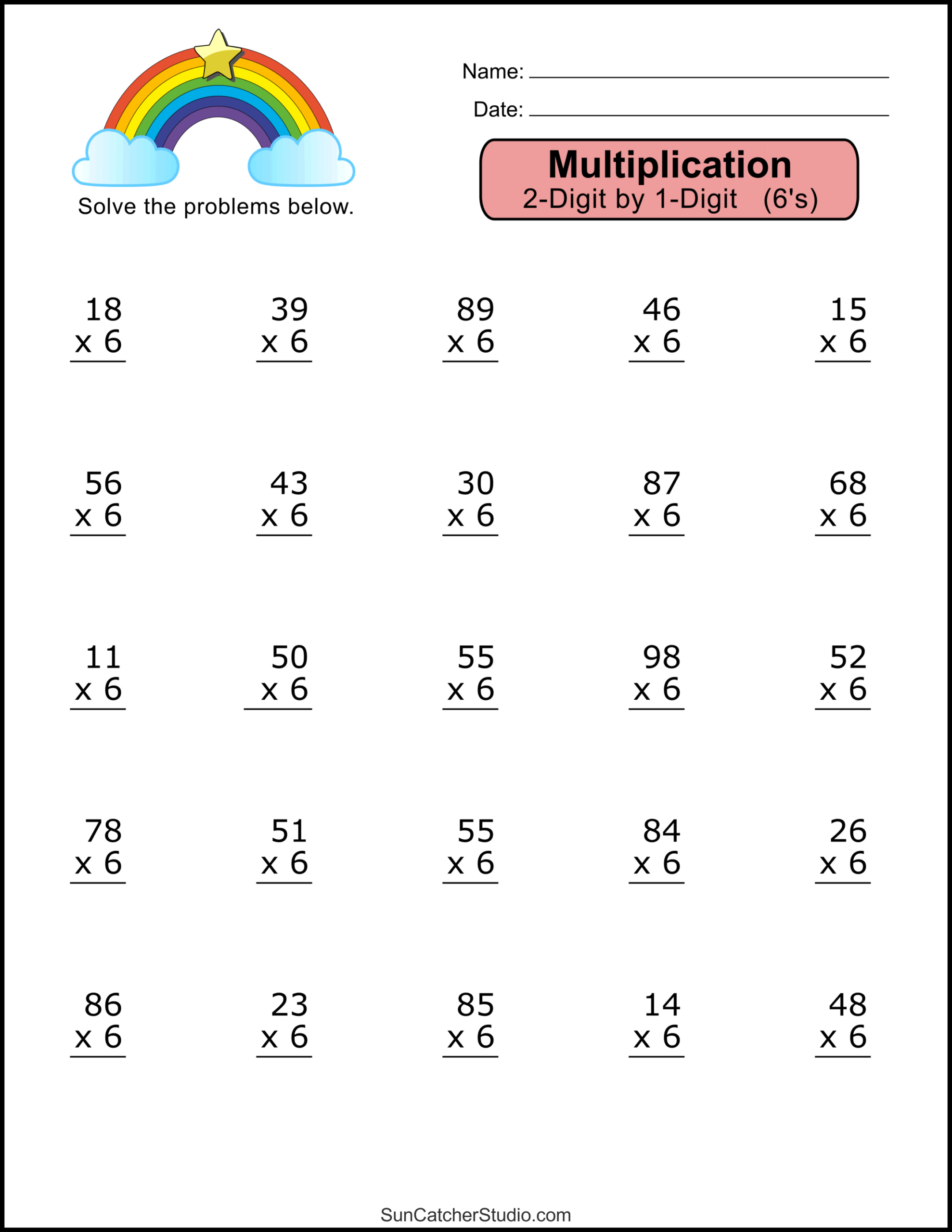 multiplication worksheets 2 digit1 digit math drills free 2 digit multiplication worksheets printable scaled Multiplication Worksheets: (2-Digit1-Digit Math Drills) – Free | 2 Digit Multiplication Worksheets Printable