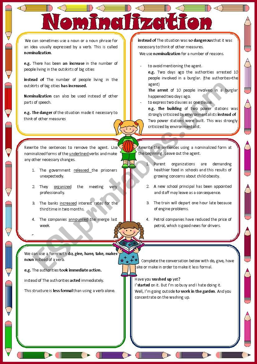 nominalisation esl worksheetjfaraujo nominalisation worksheets printable Nominalisation - Esl Worksheetjfaraujo | Nominalisation Worksheets Printable