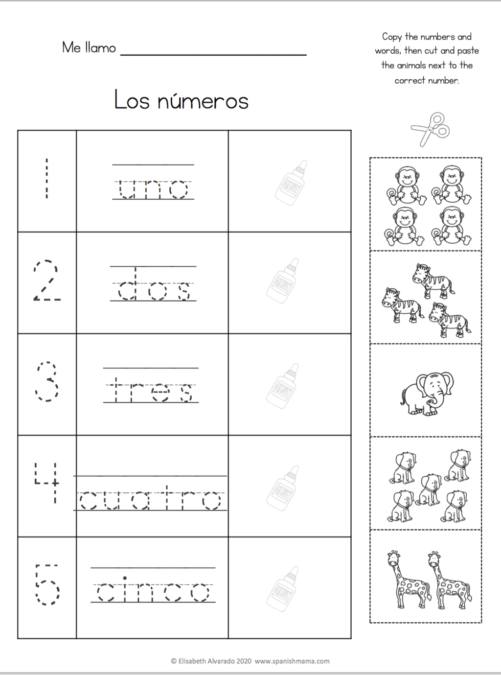 Numbers In Spanish Worksheets And How To Count 1-1000 | Numbers In Spanish Worksheet Printable