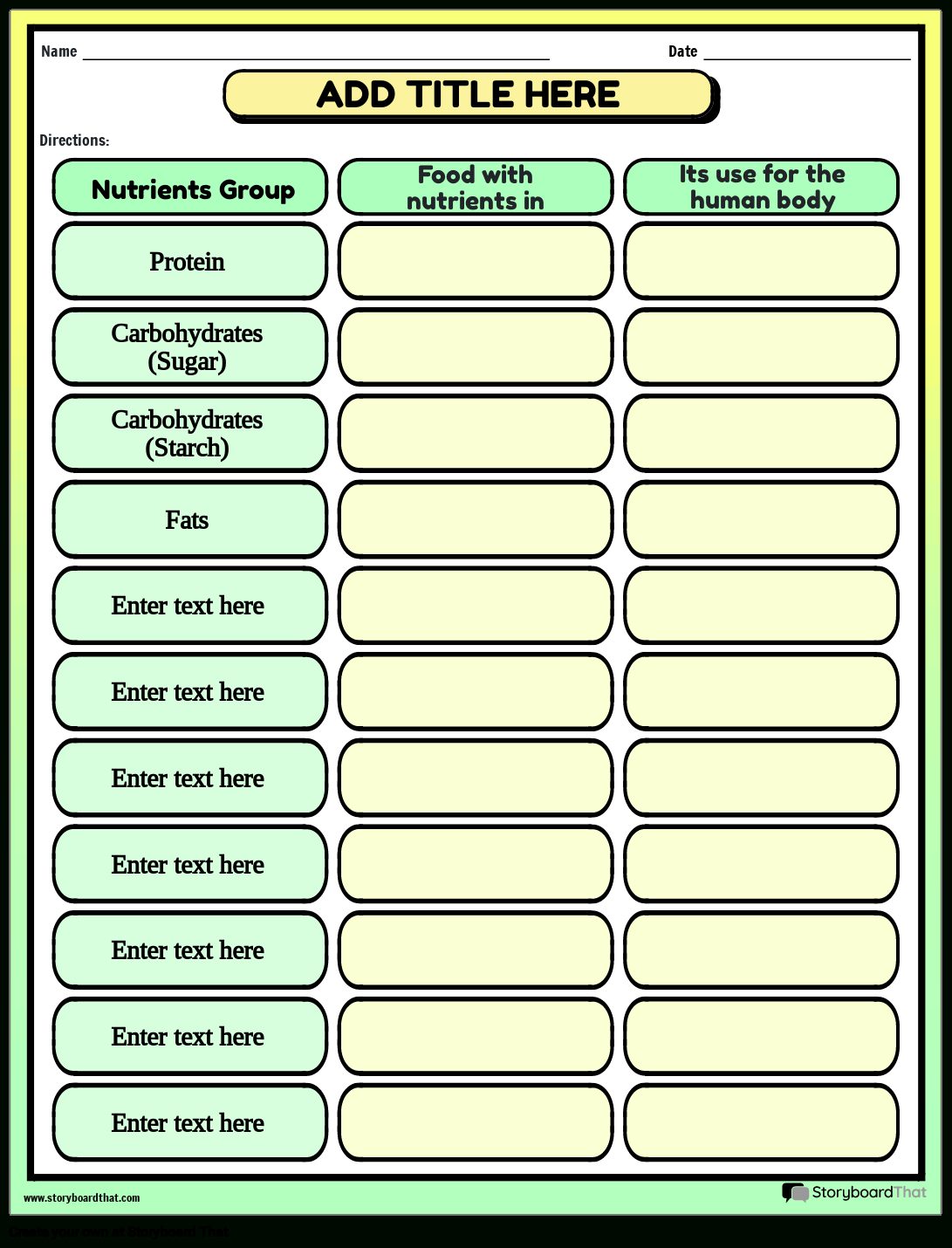 Nutrition Worksheets: Free Printable Ideas And Templates | Free Printable Nutrition Worksheets For Adults