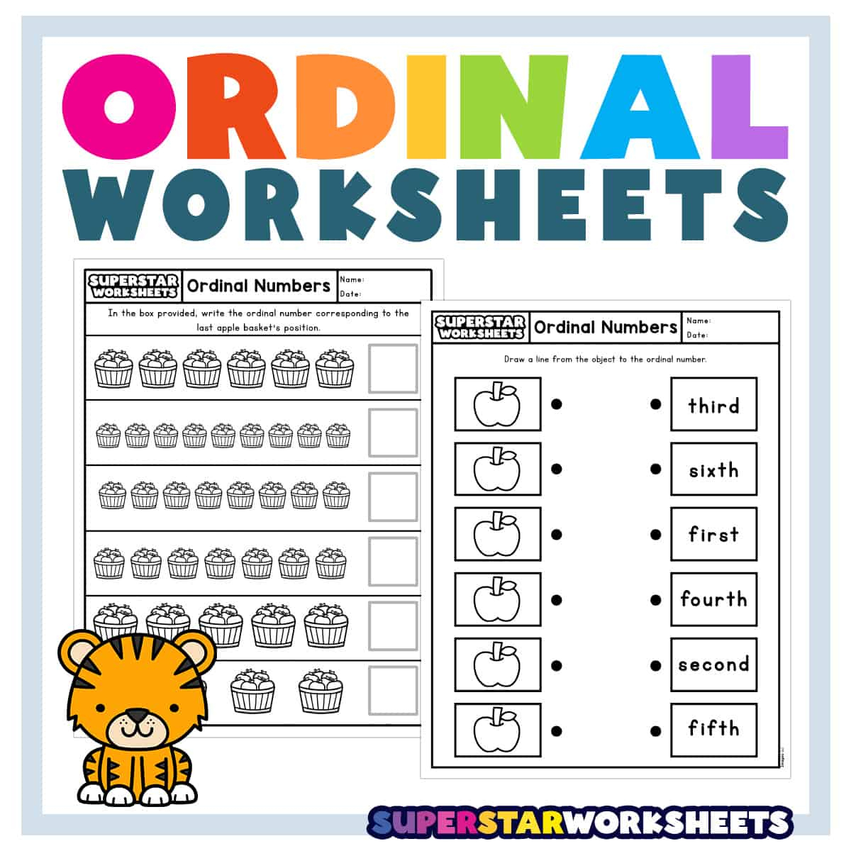 Ordinal Numbers Worksheets - Superstar Worksheets | Printable Ordinal Numbers Worksheets For Preschoolers