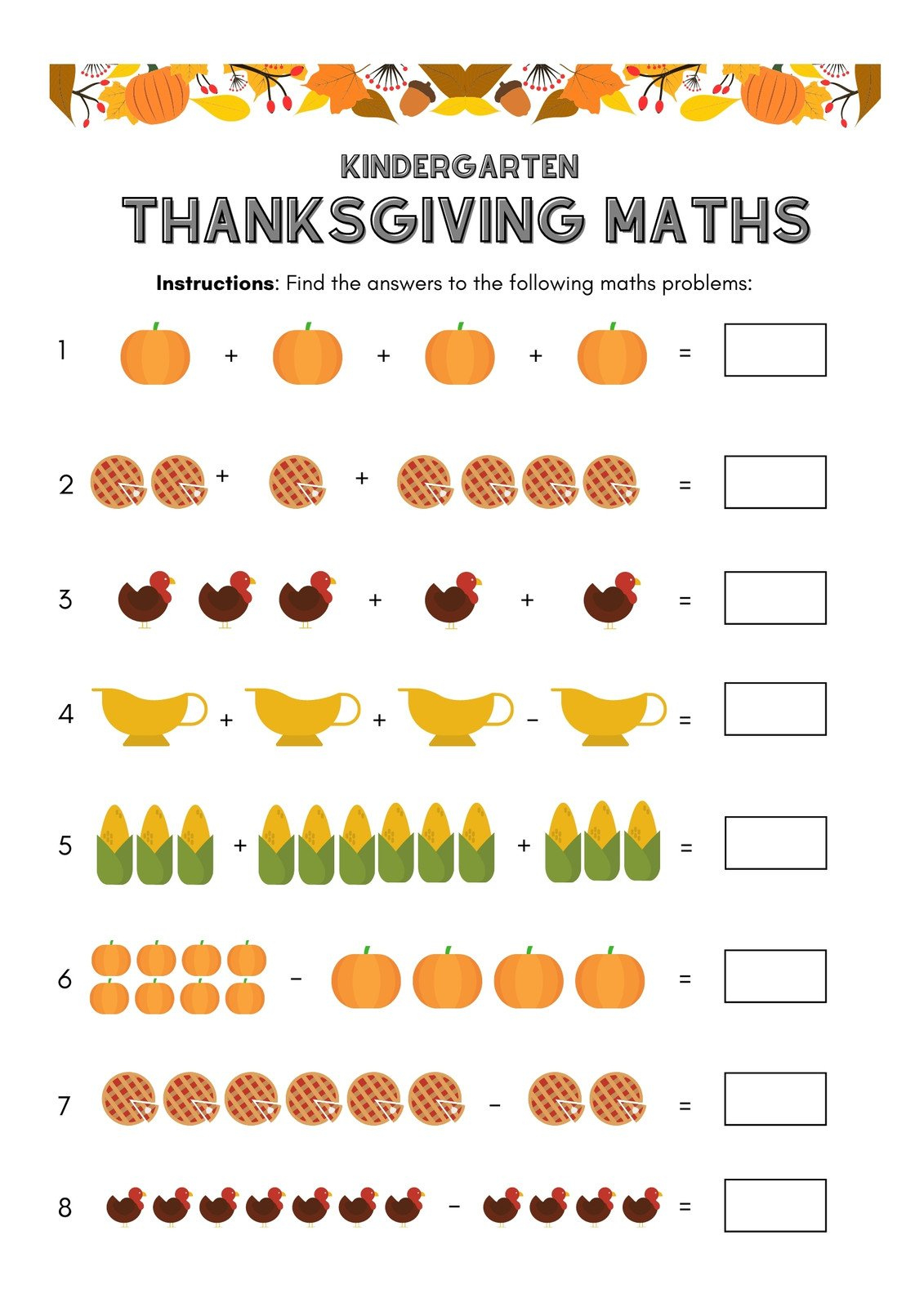 page 4 free printable thanksgiving worksheet templates canva thanksgiving worksheets for toddlers Page 4 - Free Printable Thanksgiving Worksheet Templates | Canva | Thanksgiving Worksheets For Toddlers