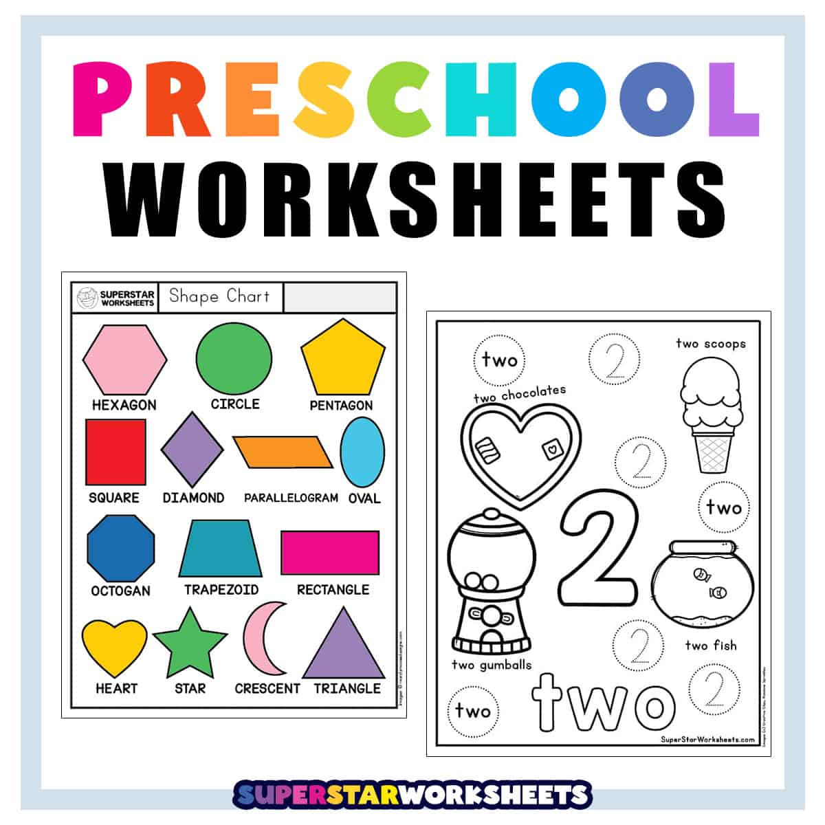 Preschool Worksheets - Superstar Worksheets | Free Printable Pre K Worksheets