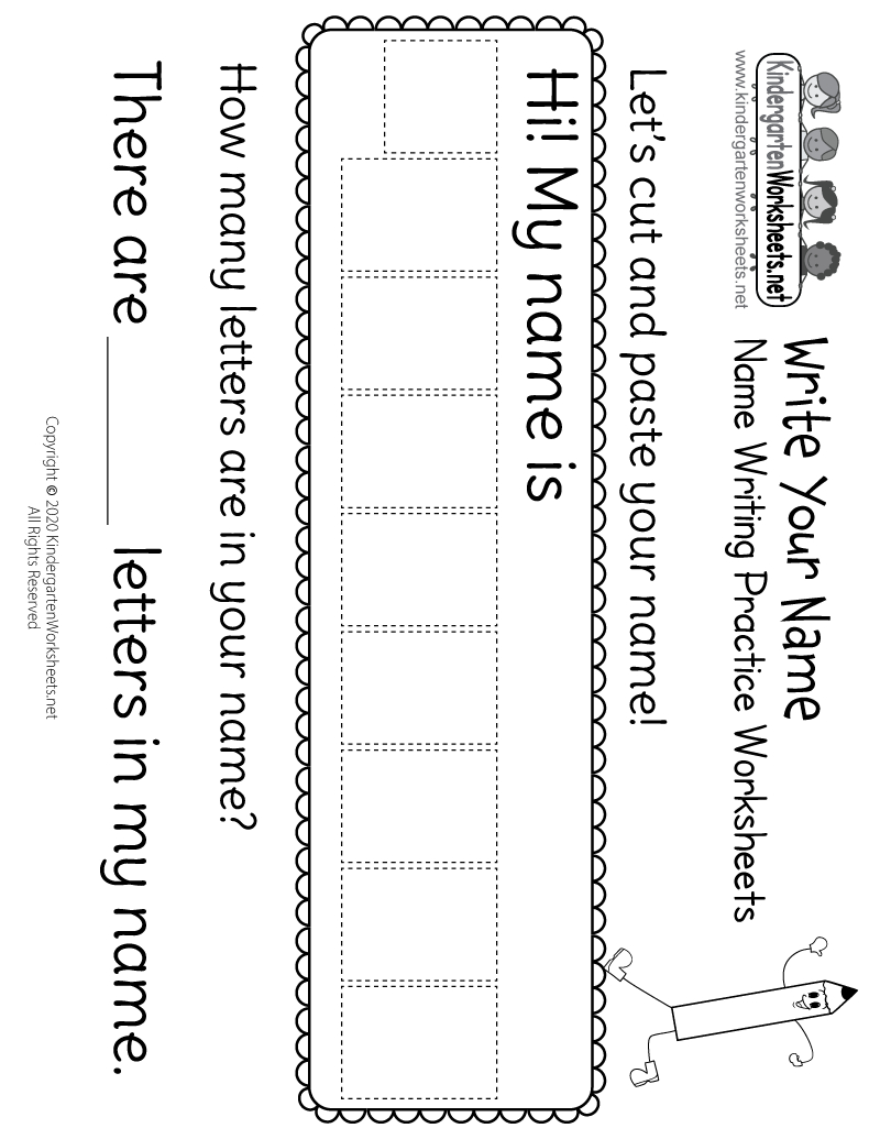 Printable Name Writing Practice Worksheet - Page 1 | Free Printable Name Worksheets For Kindergarten
