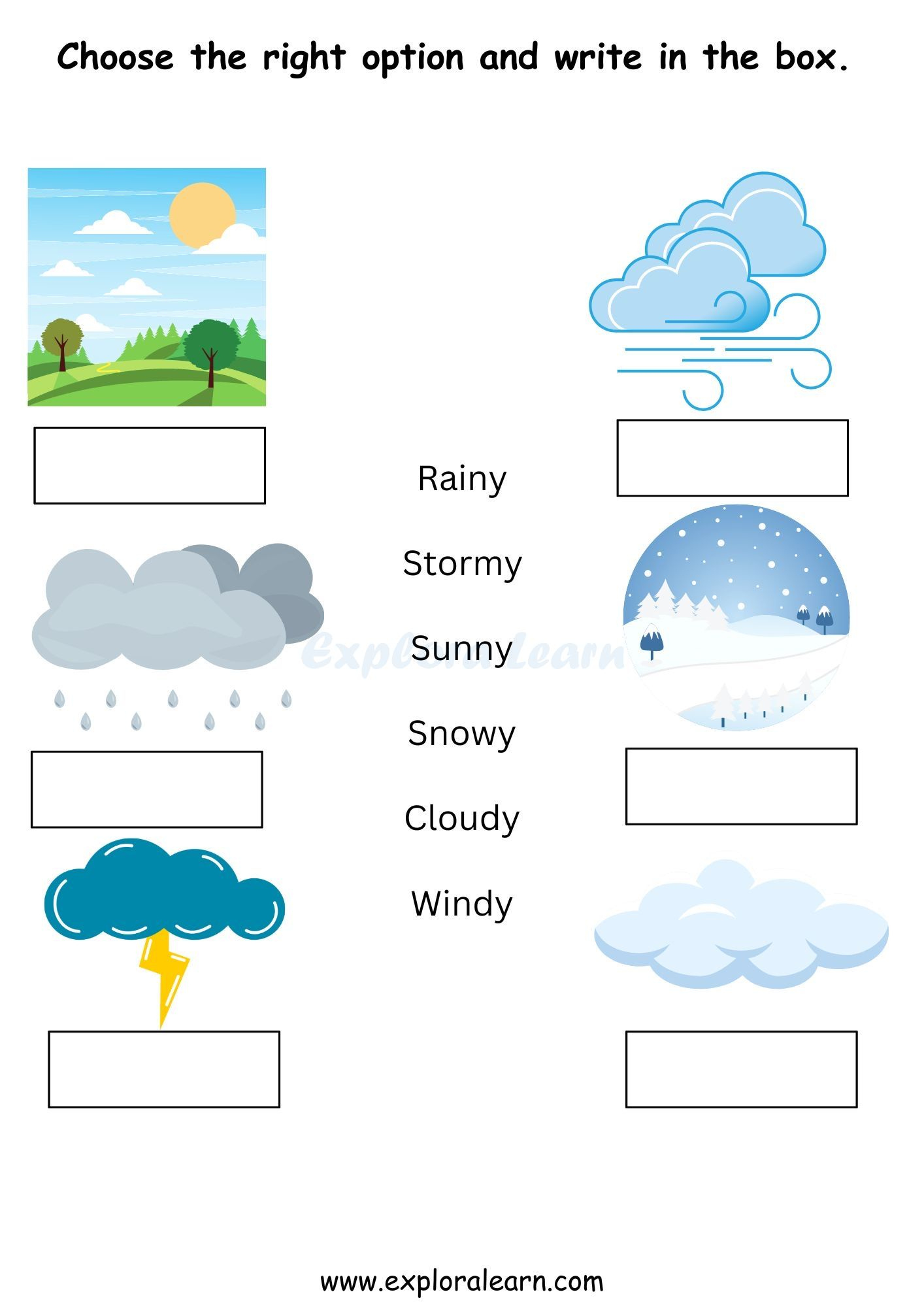 Seasons Type 3 Worksheets For Preschool And Kindergarten 2 To 6 | Seasons Printable Worksheets