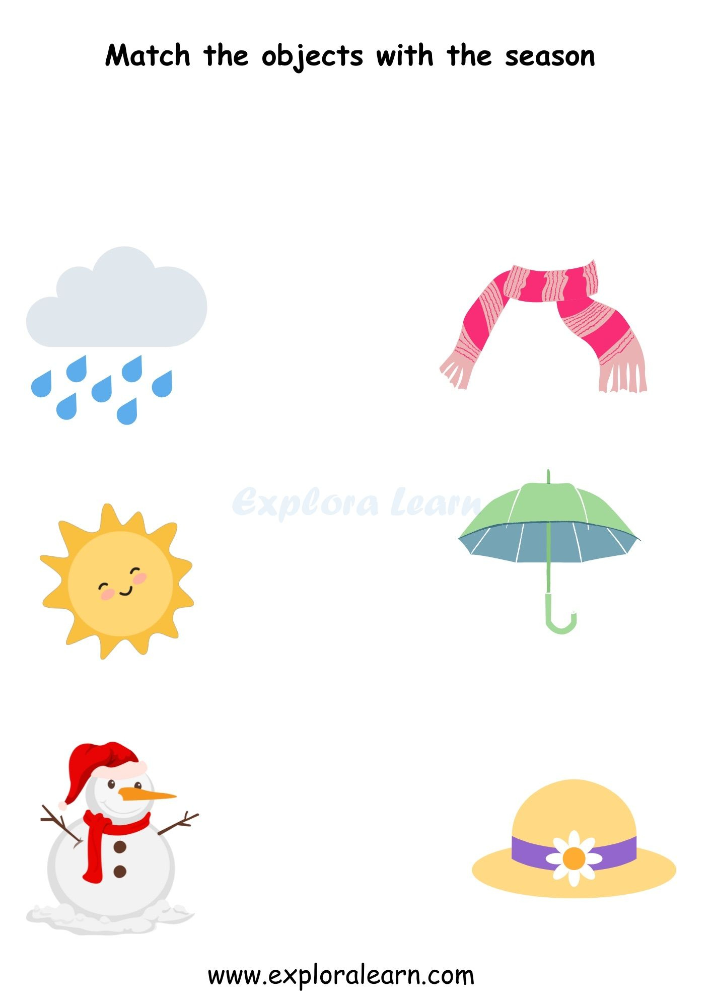 Seasons Worksheets For Preschool And Kindergarten 2 To 6 Years Kids | Free Printable Seasons Worksheets For Kindergarten